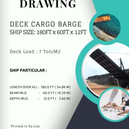 Design Drawing Deck Cargo Barge - 180FT X 60FT X 12FT